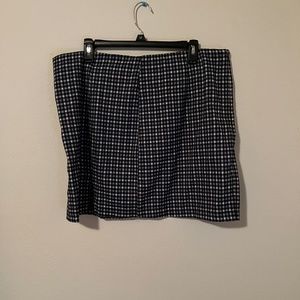 Checkered Blue mini skirt